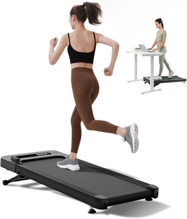 Walking Pad Bluearth з регулюванням нахилу 10%, біговий стіл для дому та офісу, смарт-додаток, бігове полотно з інтерактивним досвідом та онлайн-тренуваннями, пульт дистанційного керування та LED-дисплей (чорний глянцевий)