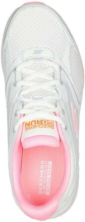 Кросівки Skechers Go Run Consistent Vivid Horizon для жінок (38.5 EU, біле шкіряне покриття з рожевими акцентами)