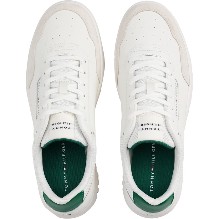 Чоловічі шкіряні кросівки Tommy Hilfiger Court Sneaker Basket Core Elegant, білий/екрю, розмір 46 EU