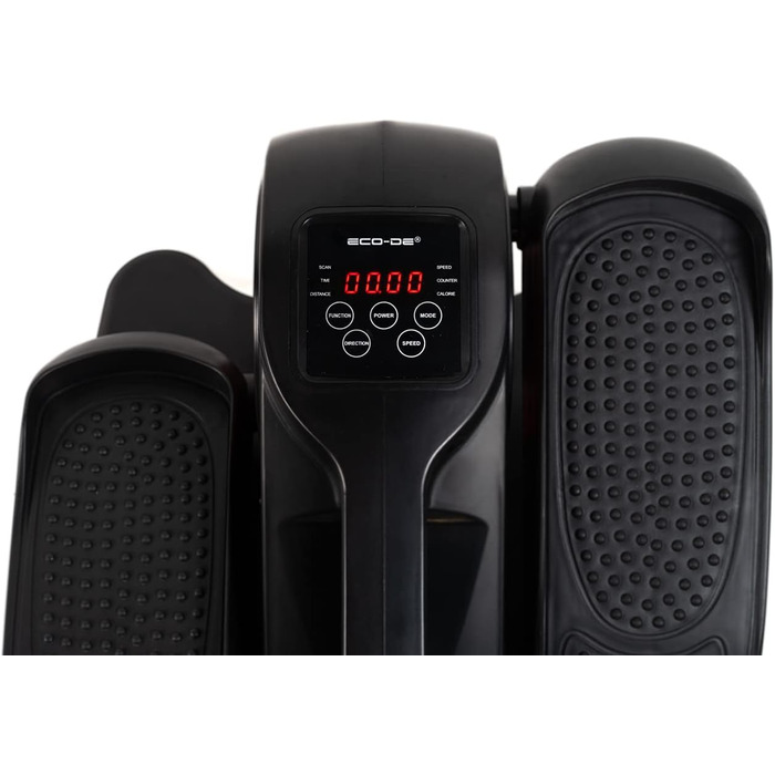 ECODE® Електричне міні-велотренажер еліптичний з LED-дисплеєм, педалі з асистенцією, 20 рівнів навантаження, 5 функцій, пульт дистанційного керування ECO-804