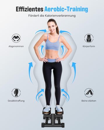 Сходиця для тренувань Sportsroyals – степпер з тросами для дому, для тренування ніг, рук та сідниць, покращена модель