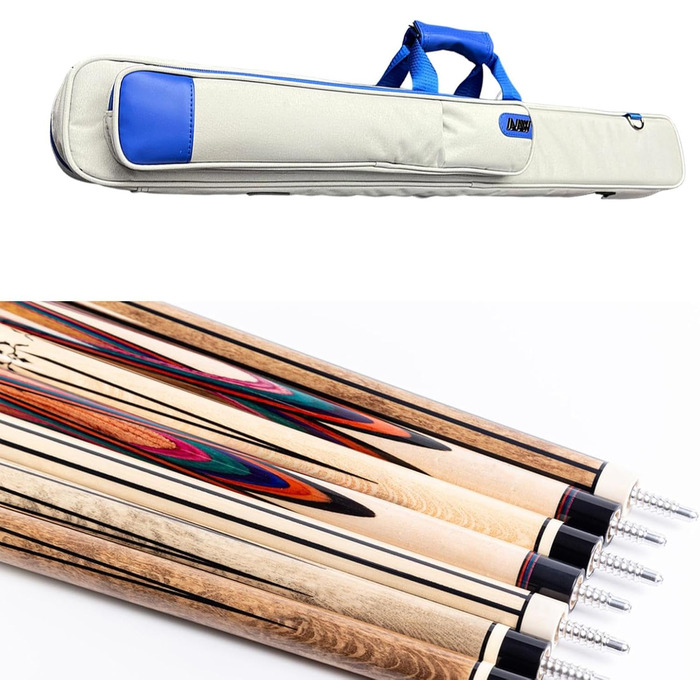 Чохол для кия Billard-Pool з 4 відділеннями, Oxford-чорний, з PU-шкіри