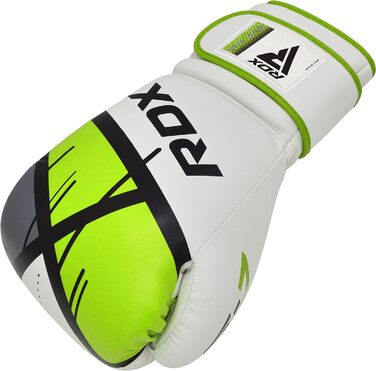 Дитячі боксерські рукавички RDX 6oz для тренувань, вентиляція, Maya Hide шкіра, зелений, для муай-тай, ММА, кікбоксингу, спарингів і роботи з мішком