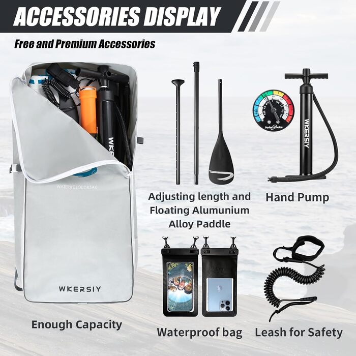 Надувний SUP Борд 380см для Турингу та Перегонів – Стабільний Станд Ап Падл Борд з високою вантажопідйомністю. Комплект Allround SUP з кріпленням для Action-Cam, підходить для йоги та риболовлі. Зелений 380*76см