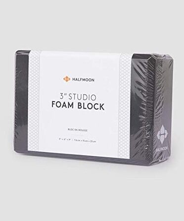Блок для йоги Halfmoon Schaumstoff 23x15x8 см, вугільний