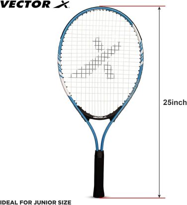 Ракетка для тенісу Vector X VXT-520 (графіт, 25 дюймів, жовто-чорна) - легка, з амортизацією