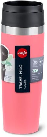 Термокухоль Emsa Travel Mug Classic 0,5 л, нержавіюча сталь, з гвинтовим затвором та відкриттям на 360°, Petrol Blau