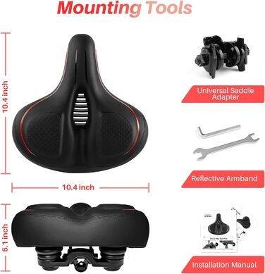 Велосипедне сідло великого розміру для Peloton Bike та Bike+, широкий м'який сідельний замінник для велотренажерів, шосейних і домашніх велосипедів, універсальне сидіння для чоловіків і жінок, аксесуар для Peloton