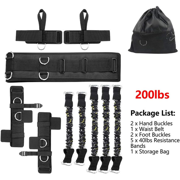 Стрічки опору для боксу Sfeexun: набір еспандерів для фітнесу та боксу, 3 рівні опору (300/200/150 lbs)