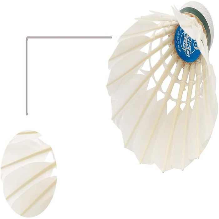 Badminton-Bälle SHENGJIE Erko, 12 шт. з гусячого пір'я, висока стабільність та довговічність, модель 6