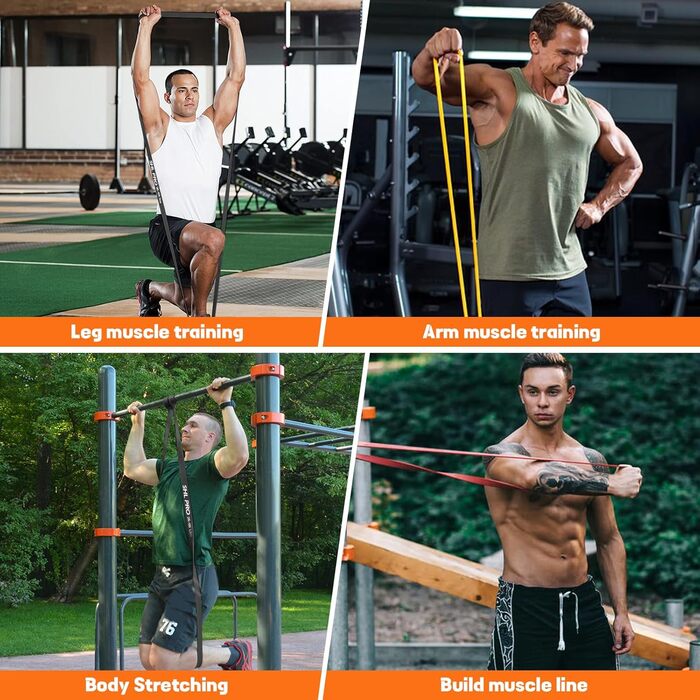 Гумові еластичні стрічки для фітнесу та реабілітації (3 шт.)