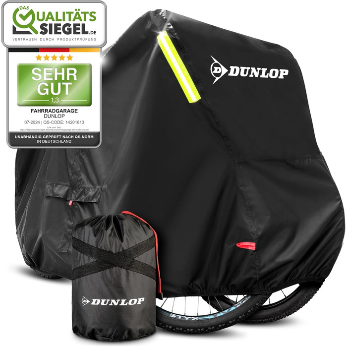 Гараж для велосипедів Dunlop на 2 велосипеда - преміум чохол від іржі 200x92x120 см з сумкою для перенесення, доступом до акумулятора та 2 отворами для замка | Захисний чохол для велосипедів