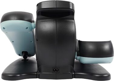 Еліптичний тренажер під стіл з пультом та дисплеєм, регульована швидкість, електричний, для ніг та рук (Чорний+Блакитний)