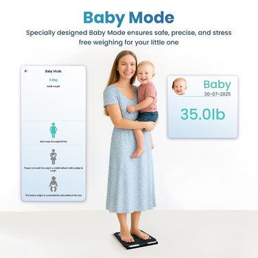 Розумні цифрові ваги з 8 електродами та BIA-технологією для аналізу складу тіла, м'язової маси та ІМТ, Bluetooth, мобільний додаток