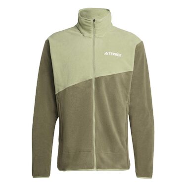 Чоловіча флісова куртка-світшот adidas Terrex Multi Fu Zip Fleece Jacket, Olive Strata/Tent Green, розмір L