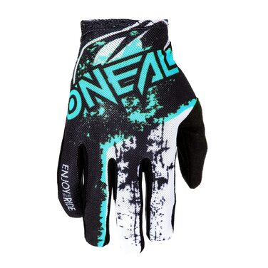 Рукавички O'NEAL Matrix Glove Ipact для MTB, Downhill, Freeride, чорно-бірюзові, розмір L