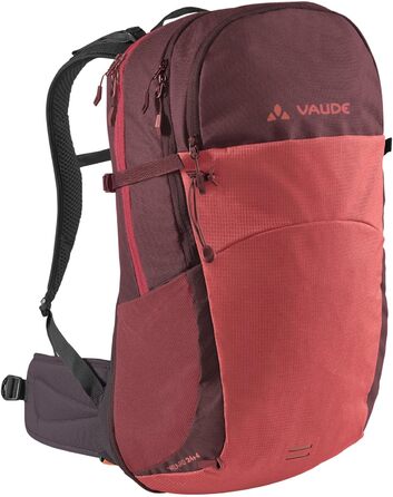 Туристичний рюкзак VAUDE Wizard 24+4 літри, водовідштовхувальний, для жінок і чоловіків, комфортна спинка, багато відділень, колір червоний (Redeva)