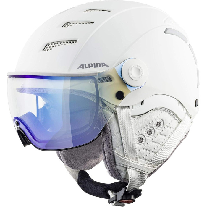 Гірськолижний шолом Alpina Jump 2.0 V для дорослих, білий матовий, розмір 59-61 см, ударостійкий, з індивідуальним регулюванням