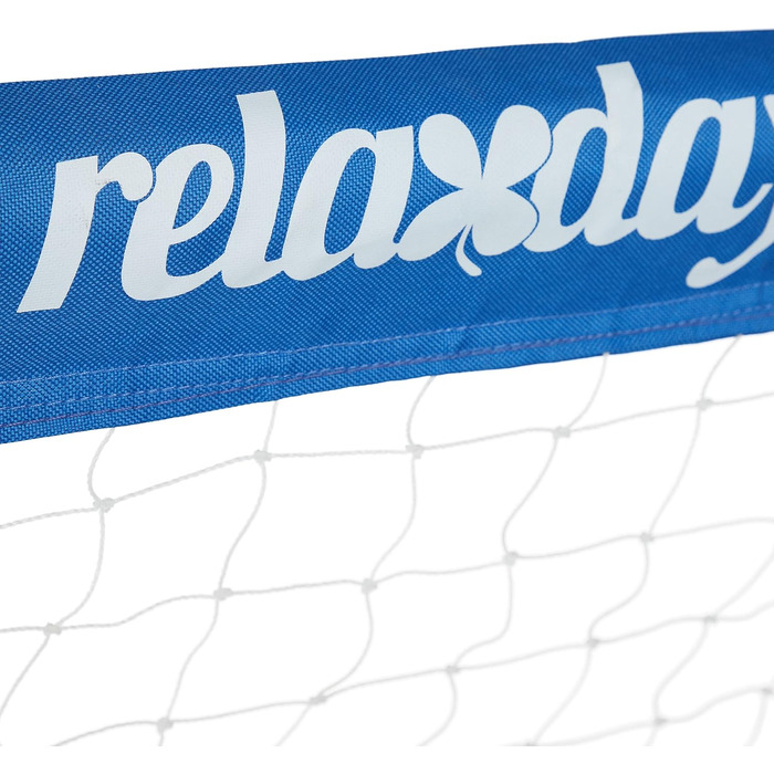 Футбольні ворота Relaxdays для дітей і дорослих, металеві, з сіткою, для саду, 110x15 см, сірі/сині