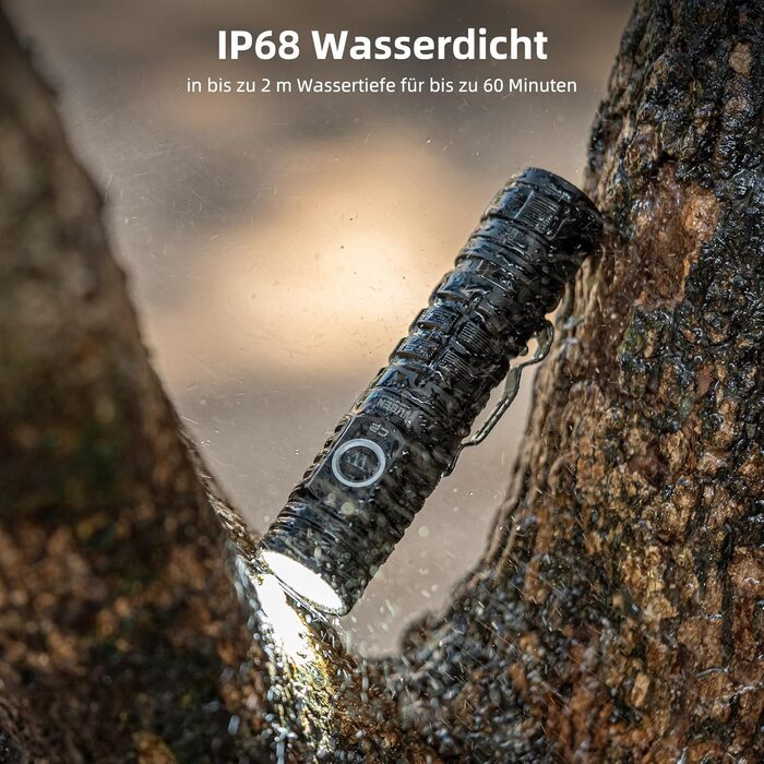 Ліхтарик WUBEN C2 LED: 2000 люмен, USB зарядка, тактичний, водонепроникний IP68, 4800mAh, 7 режимів, 6500K