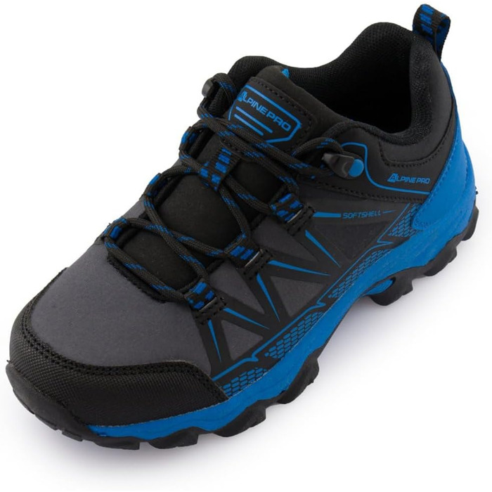 Дитячі трекінгові черевики Alpine PRO FARO, блакитні, розмір 33 EU. Легкі, дихаючі, для активного відпочинку та походів. Міцний Softshell, гумова підошва.