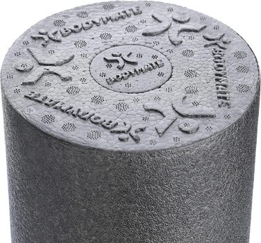 Набір для масажу BODYMATE CARE CORE: ролик для фасцій 35x14 см середньої жорсткості з канавкою, дві малі ролики 20x4,5 см (гладка та з виступами), чорний + електронна книга