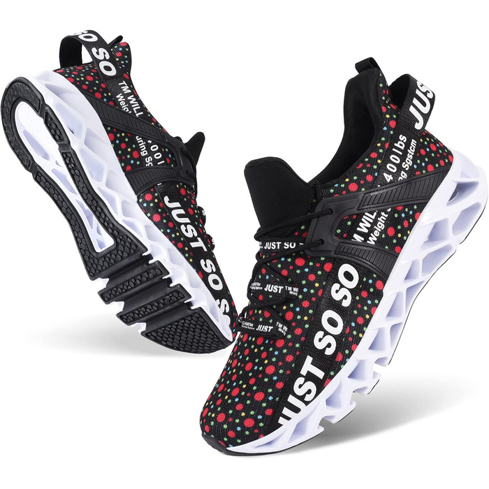 Чоловічі кросівки для бігу JSLEAP - дихаючі, легкі, спортивні, для тенісу та повсякденного носіння (43 EU, 1d кольорові точки)