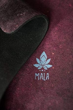 Гібридний йога-мат Mala Premium з натурального каучуку та мікрофібри для бікрам-йоги, хот-йоги, віньяси, пілатесу, фітнесу та тренувань
