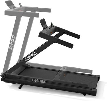 Біговий тренажер DeerRun Raceable з підтримкою High-Tech пристроїв, складний, до 158 кг, з APP-керуванням, 2573W, для дому, з курсами та мульти-режим, чорний
