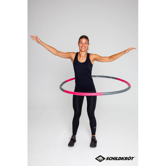Обруч фітнес Schildkröt Fitness-Hoop 100 см, фуксія-антрацит, 4-кольорова упаковка