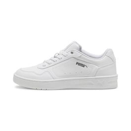 Жіночі кросівки PUMA Court Classy Basic — білі з сріблястим металіком, розмір 41 EU