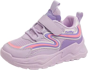 Дитячі спортивні кросівки для хлопчиків та дівчаток: легкі, дихаючі, з антиковзкою підошвою та кріпленням на липучці. Ідеальні для залу, фітнесу та тенісу (Lila, 29 EU)