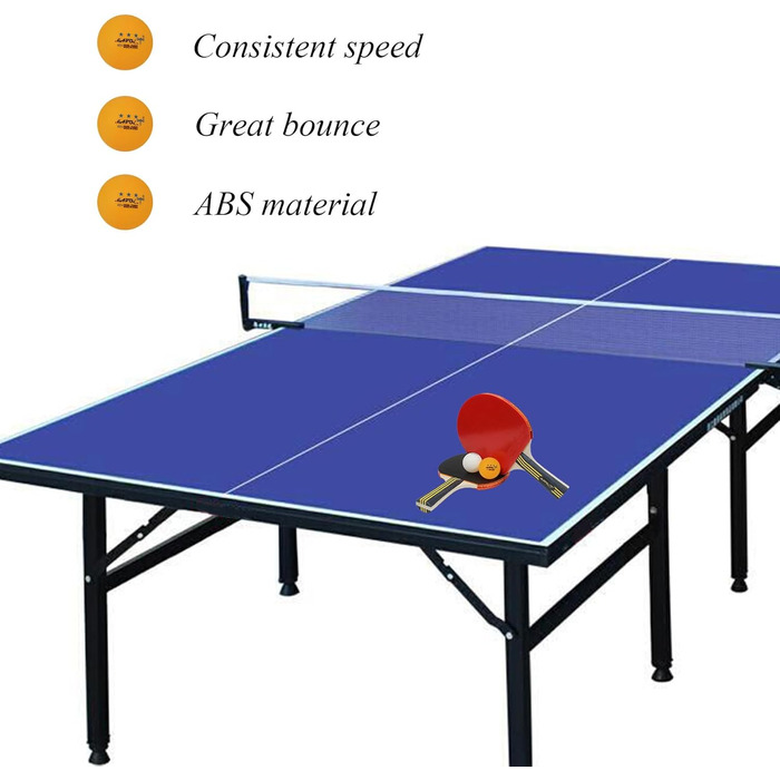 MAPOL 50 штук помаранчевих тенісних м'ячів для настільного тенісу (3 зірки), велика упаковка, для просунутого тренування