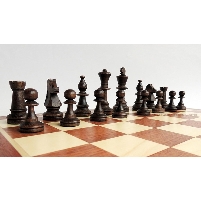 Набір шаховий турнірний Großartig NO.6 | Master Of Chess | Шаховий набір з шахівницею 54x54 см | Корпус з горіха та сикомори, високоякісний набір Staunton