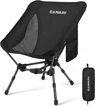 Зручний складаний стілець для кемпінгу CANWAY, ультралегкий, міцний (180 кг), для пляжу та відпочинку