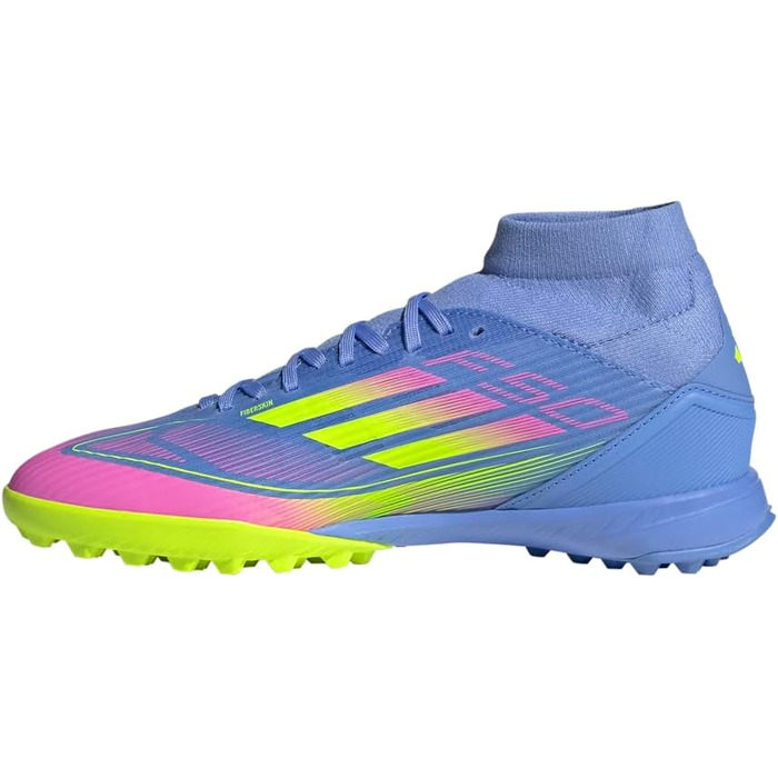 Жіночі футбольні бутси adidas F50 League Mid (40 EU, Blue Fusion/Lucid Lemon/Lucid Pink)
