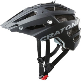 Велосипедний шолом Cratoni AllTrack MTB, розмір M/L (58-61 см), чорний гумовий, з латками