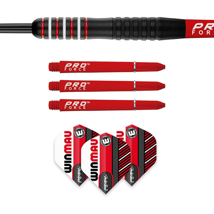 WINMAU Rookie набір латунних дротиків з крилами, стрижнями та ексклюзивною брошурою, синій, червоний, зелений