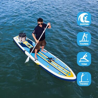Надувна SUP-дошка Tuxedo Sailor з аксесуарами: регульоване весло, насос, рюкзак, плавник для сапбордингу