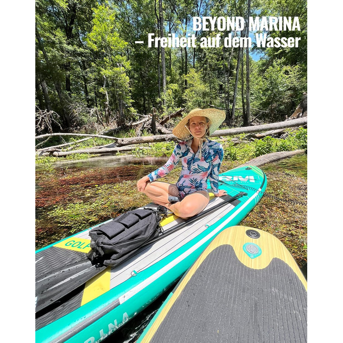 Надувна SUP-дошка BEYOND MARINA 320x81x15 см з веслом, сидінням, насосом і рюкзаком для водних видів спорту