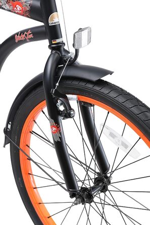 Дитяче велосипед BIKESTAR 24 дюйми для хлопчиків та дівчаток від 6 років | Круізер | Чорний колір