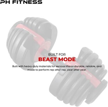 Регульована штанга 24 кг – окрема – 15 в 1 – для дому та силових тренувань. Компактна, чорно-червона