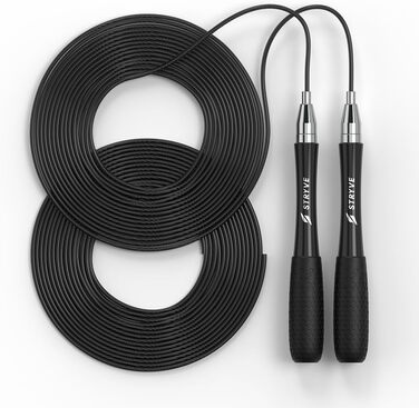 STRYVE Speed Rope – швидкісна скакалка з ергономічною антиковзною ручкою та регульованою довжиною, преміум бренд