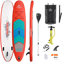 Надувна SUP-дошка Naturehike з подвійним шаром ПВХ, Drop Stitch, червона 328×72×15 см / синя 292×70×15 см