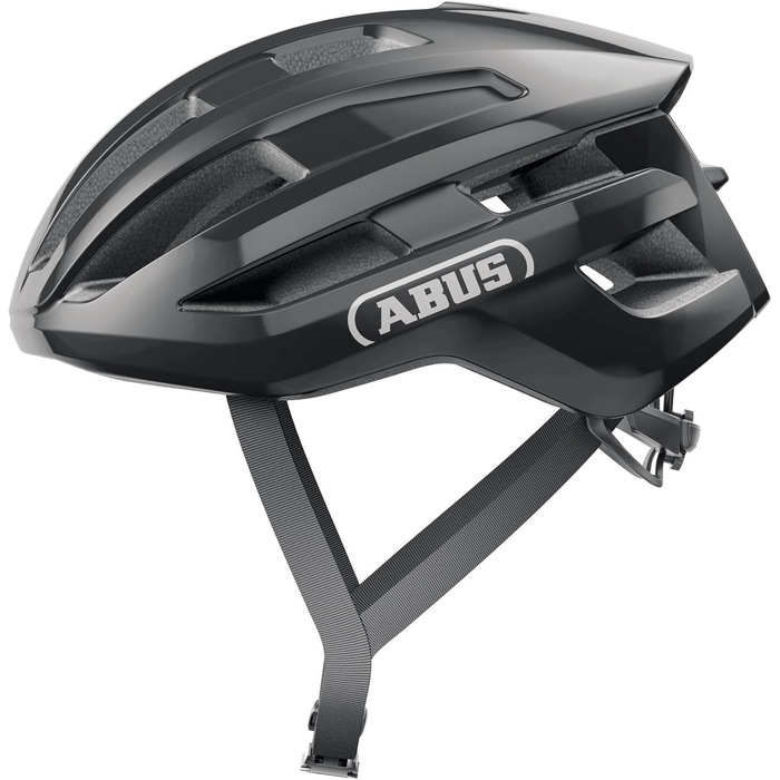 ABUS PowerDome – легкий велосипедний шолом з аеродинамікою та вентиляцією, чорний, M (54-58 см), для чоловіків і жінок, зроблено в Італії