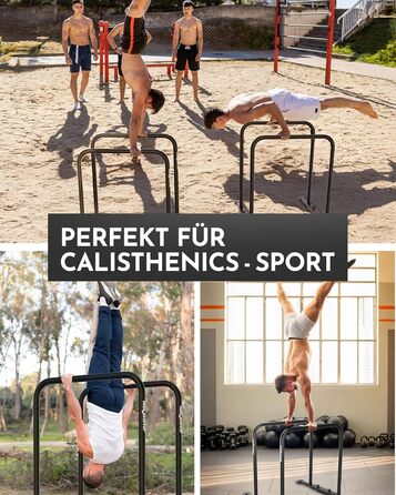 NEOLYMP Dip Station для віджимань: 400 кг, регульована ширина, з E-Book, антиковзні ніжки. Комплект для фітнесу вдома (турнік + еластична стрічка)