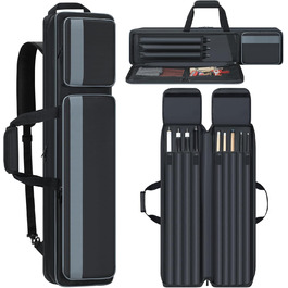 Чохол для більярдних київ на 4 основи та 5 жозлів, преміум-якість, з рюкзак-лямками, чорний