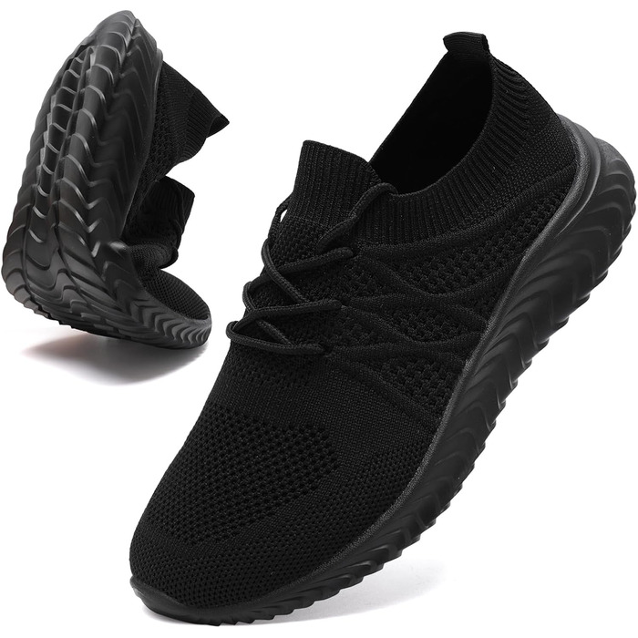 Жіночі кросівки: спортивні, зручні, для занять у залі, бігу та тенісу. Білі (37 EU, повністю чорні)