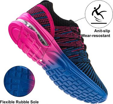 Жіночі кросівки для бігу Hitmars: дихаючі, з амортизацією, антиковзкі, легкі, для бігу по вулицях, фітнесу, ходьби, розмір EU 36-42 (фіолетово-блакитні)