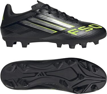 Футбольні бутси Adidas F50 Club для твердого/багатоповерххового поля, 36 2/3 EU, чорний/металік/лимонний, унісекс